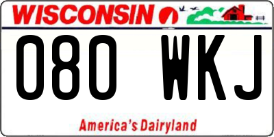 WI license plate 080WKJ