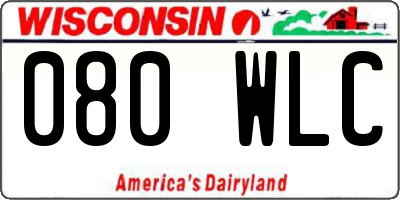 WI license plate 080WLC