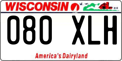 WI license plate 080XLH