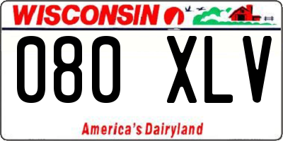WI license plate 080XLV
