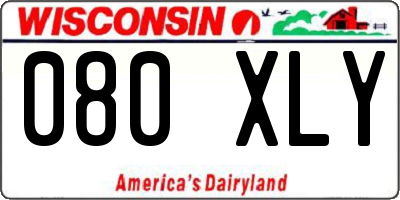 WI license plate 080XLY