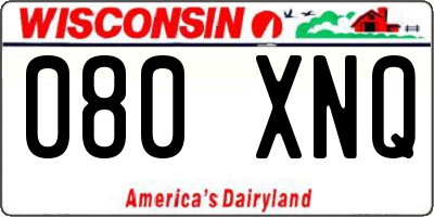 WI license plate 080XNQ