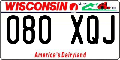 WI license plate 080XQJ