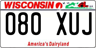 WI license plate 080XUJ