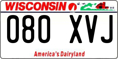 WI license plate 080XVJ