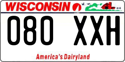 WI license plate 080XXH
