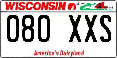 WI license plate 080XXS