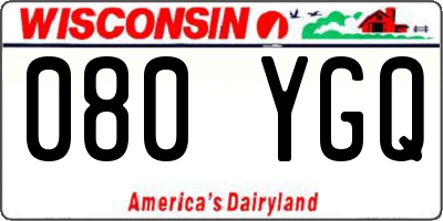 WI license plate 080YGQ