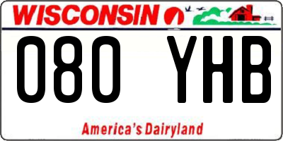 WI license plate 080YHB