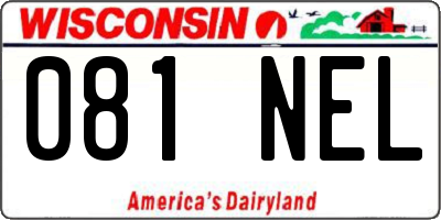 WI license plate 081NEL