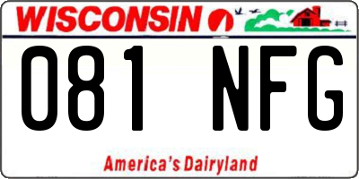 WI license plate 081NFG