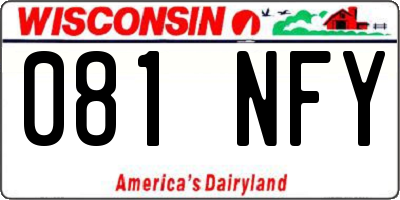 WI license plate 081NFY