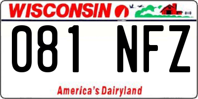 WI license plate 081NFZ
