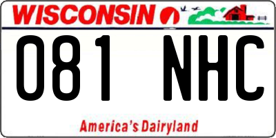 WI license plate 081NHC