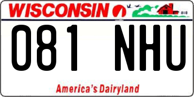WI license plate 081NHU