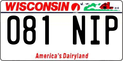WI license plate 081NIP
