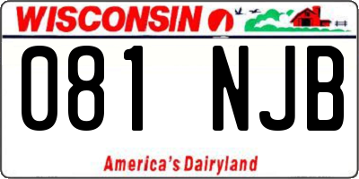 WI license plate 081NJB
