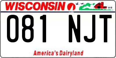 WI license plate 081NJT
