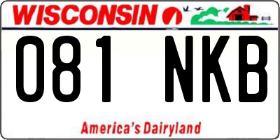 WI license plate 081NKB