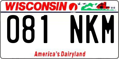WI license plate 081NKM