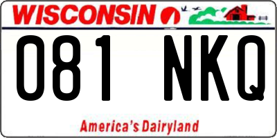 WI license plate 081NKQ