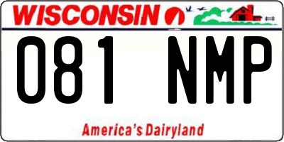 WI license plate 081NMP