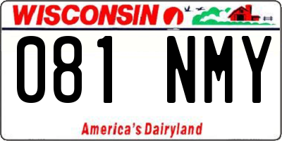 WI license plate 081NMY