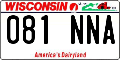 WI license plate 081NNA