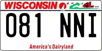 WI license plate 081NNI