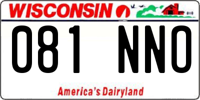 WI license plate 081NNO