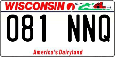WI license plate 081NNQ
