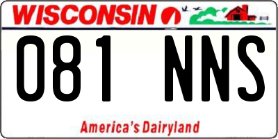 WI license plate 081NNS