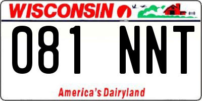 WI license plate 081NNT