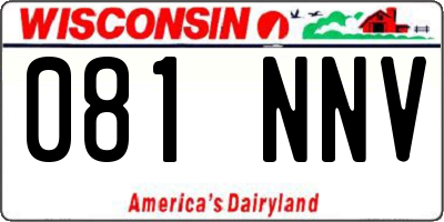 WI license plate 081NNV