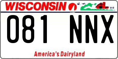 WI license plate 081NNX