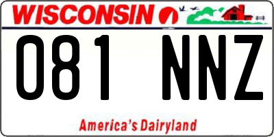 WI license plate 081NNZ
