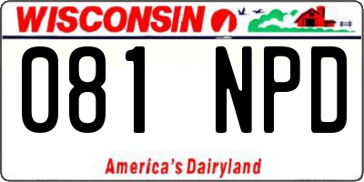 WI license plate 081NPD
