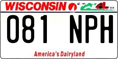 WI license plate 081NPH