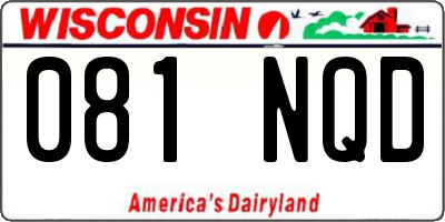 WI license plate 081NQD