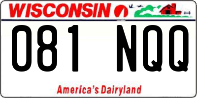 WI license plate 081NQQ