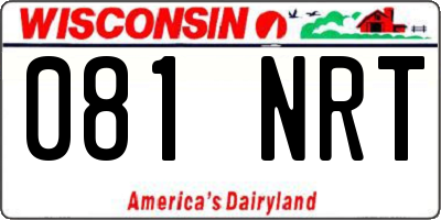 WI license plate 081NRT