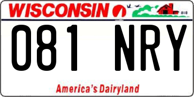WI license plate 081NRY