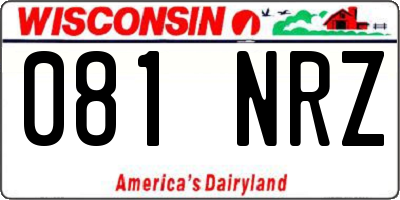 WI license plate 081NRZ