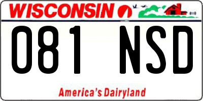 WI license plate 081NSD