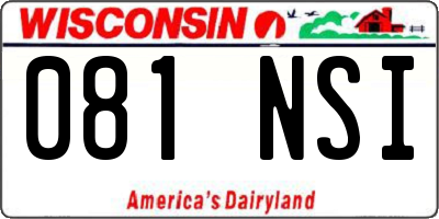 WI license plate 081NSI