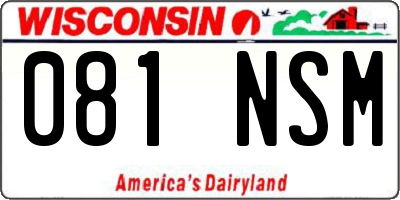 WI license plate 081NSM