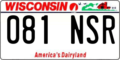 WI license plate 081NSR