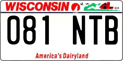WI license plate 081NTB