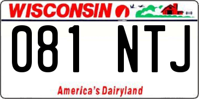 WI license plate 081NTJ