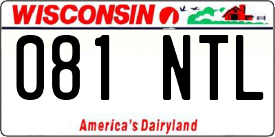 WI license plate 081NTL